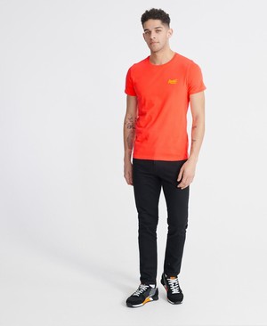 Superdry Orange Label Neon Lite Férfi Pólók Narancssárga | IDUAF8026